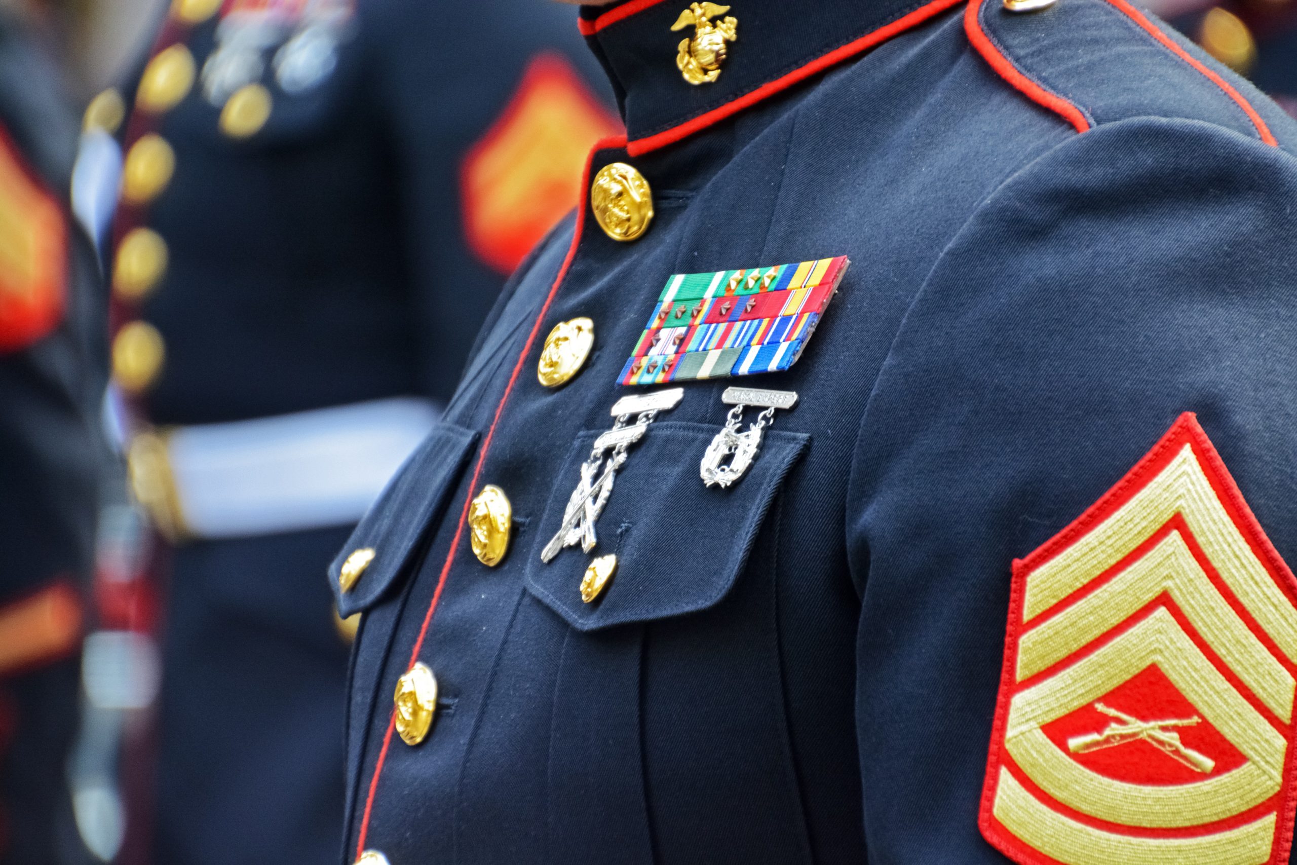 Close up of a Marine's uniform